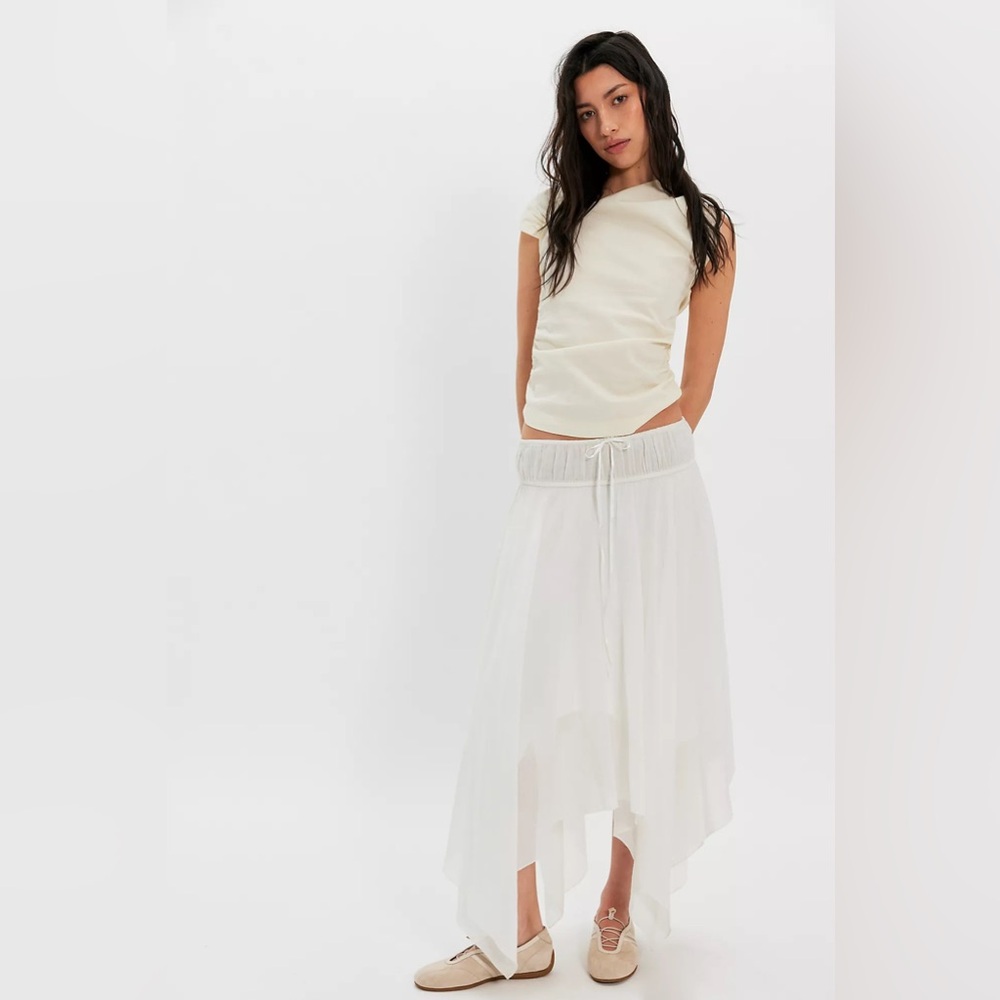 Free People One Kaia Solid Asymmetrical Skirt
